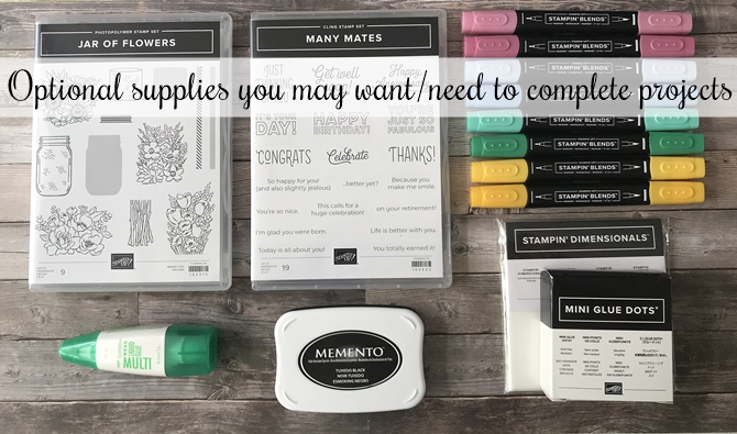 June Make and Take Kit optional Stampin' Up! Supplies