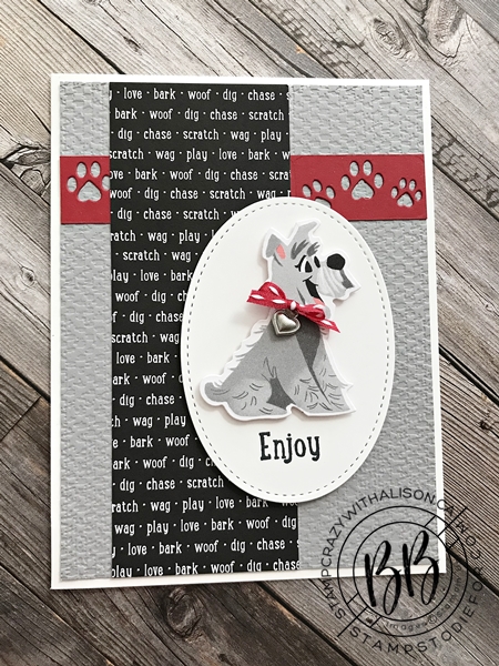 July 2020 Border Buddy PDF Tutorial Playful Pets by Stampin' Up! card 1