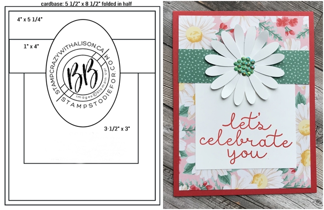 SS018 Flowers for Everyseason paper and Daisy Punch Card horz