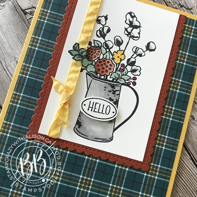 Card from card sketch using the Country Home Stamp Set by Stampin' Up! 2