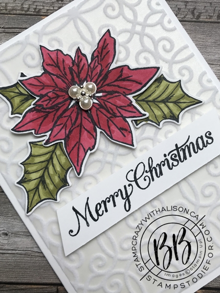 September Border Buddy Free PDF Tutorial Card using Poinsettia Place Suite of products by Stampin' Up! 2