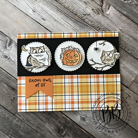 Card created using a card sketch using the Have a Hoot Stamp Set by Stampin' Up!