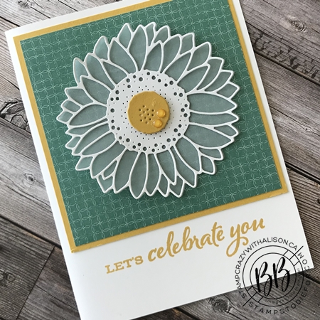 Celebrate Sunflowers stamp set by Stampin' Up! Celebrate You Card slanted