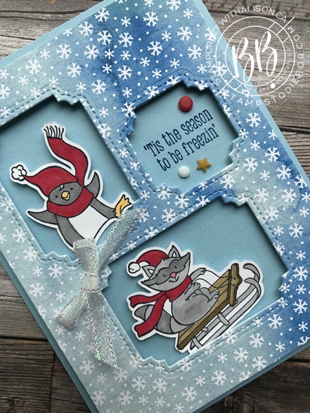 Just in CASE card pg 67 Mini Catalog featuring the Freezin' Fun Stamp Set by Stampin' Up! 2