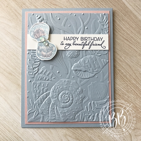 Card Sketch Friends are Like Seashells stamp set by Stampin Up