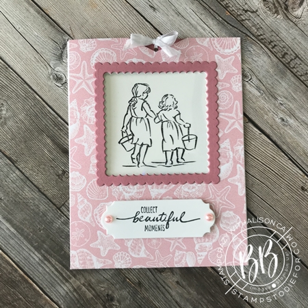 Beautiful Moments stamp set by Stampin Up paper piecing technique (4g)