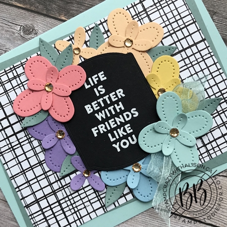 Just in CASE (copy and selectively edit) series card using the Flowers of Friendship stamp set and Pierced Blooms & Tateful Labels Dies by Stampin’ Up!