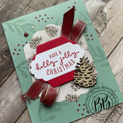 Painted Christmas in Review card featured in our Free PDF Tutorial using the Christmas Season Stamp Set by Stampin Up!