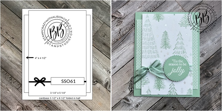 Sketch and Sunday Sketches Christmas Card using the Whimsy & Wonder Paper and the Holly Jolly Wishes Stamp set by Stampin Up