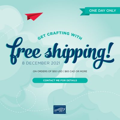 stampin up free shipping one day only