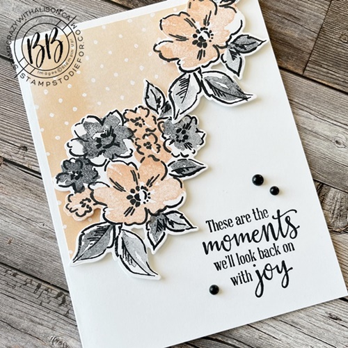 hand stamped card featured in the Border Buddy Free PDF Tutorial using the Hand-Penned Bundle by Stampin’ Up!