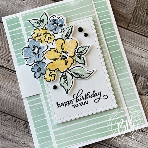 Just in CASE unique fun fold card stamped using the Hand Penned Stamp Set and Penned Flower Dies 