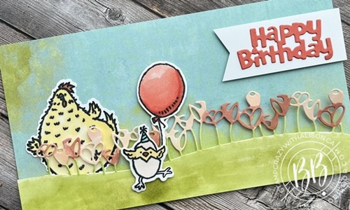 Just in CASE Birthday Card along with card I CASED stamped using the Hey Birthday Chick stamp set 