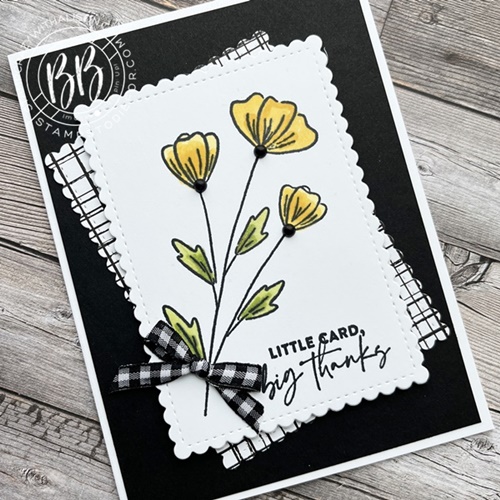Last Day to Earn  the PDF featuring this Thank You Card stamped using the Flowers of Friendship Bundle by Stampin’ Up!