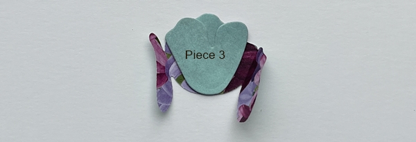 Instructions on how to put the Tulip Dies cut outs together to create a tulip 3 & 4 step 3