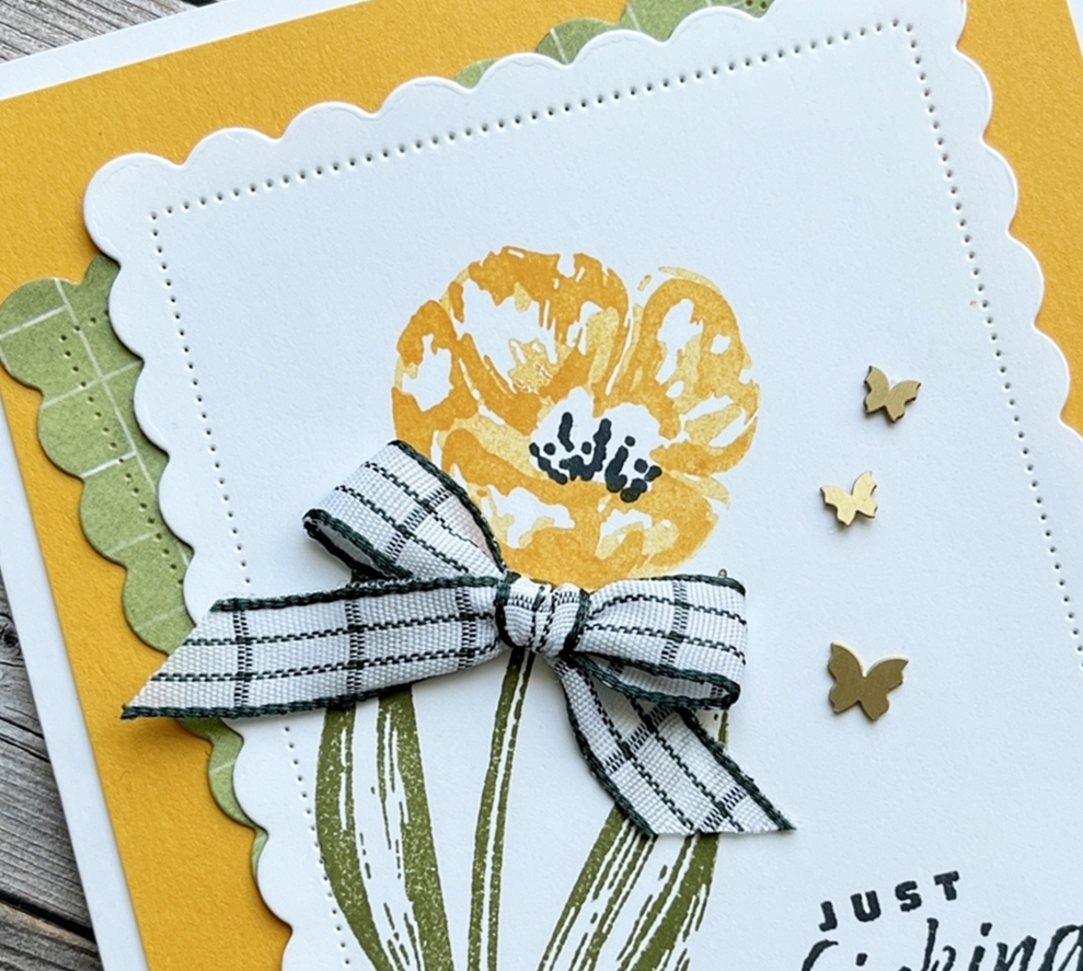 Border Buddy’s Saturday Card stamped with the Flowering Tulips Stamp Set and Tulips Dies by Stampin’ Up!