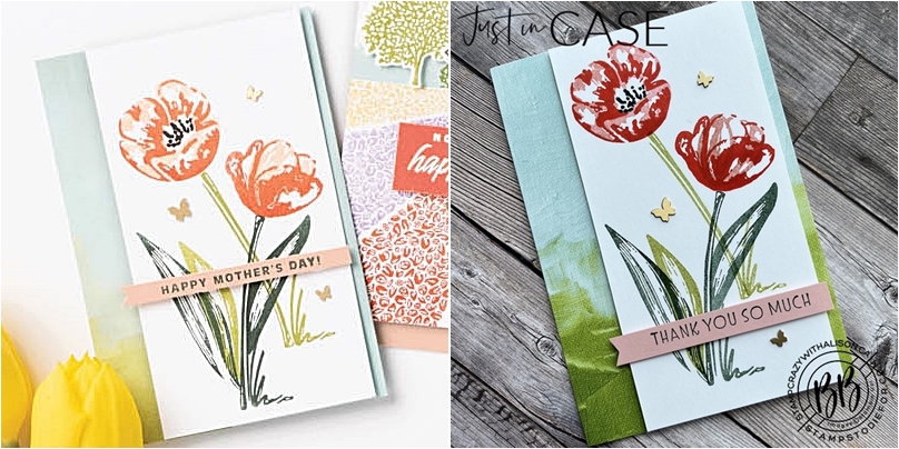 Flowering Tulip Not Card for Just in CASE series stamped using the Flowering Tulip Stamp set by Stampin’ Up!