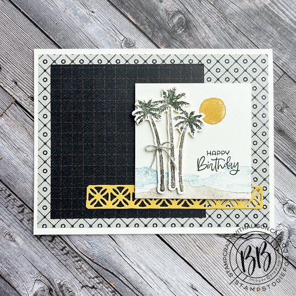 Sunday Sketch Card SS044 was stamped using the Paradise Palm Stamp Set by Stampin' Up!