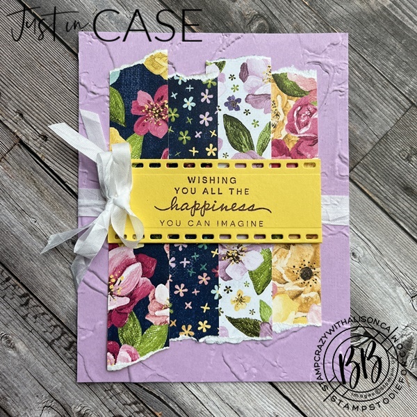 Tips for Paper Scraps using Hues of Happiness Designer Series Paper for this week’s CASE Card 