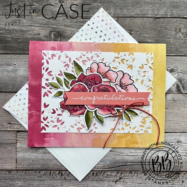 Congratulations Just in CASE Card using Hues of Happiness Designer Series Paper and Happiness Abounds Bundle by Stampin’ UP!
