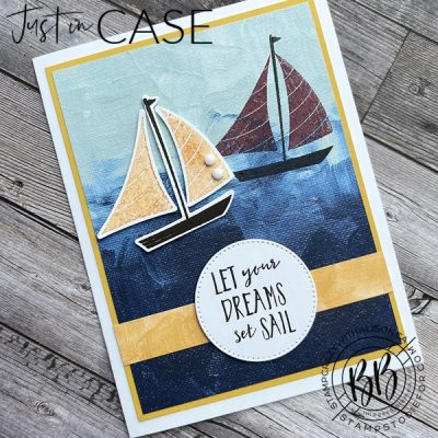 Graduation Card using Let’s Set Sail Bundle Card along with Hues of Happiness Designer Series Paper all from Stampin’ Up!
