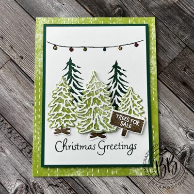 Trees for Sale Stamp Set and Coordinating Tree Lot Dies by Stampin’ Up! July FREE Border Buddy Tutorial.