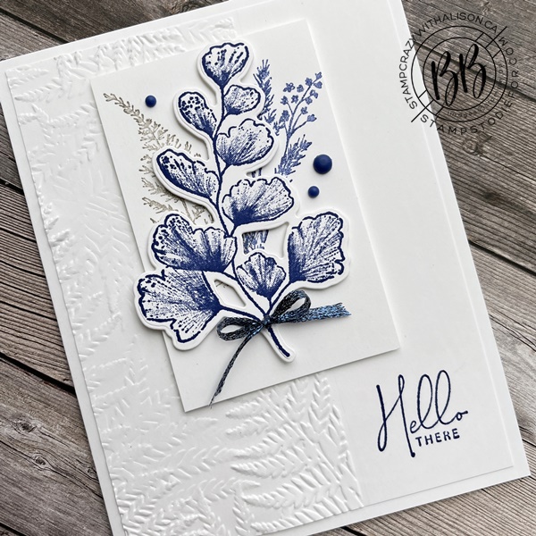 All occasions Nature's Print card from the Border Buddy PDF tutorial featuring the Sun Prints Suite Collection by Stampin’ Up!