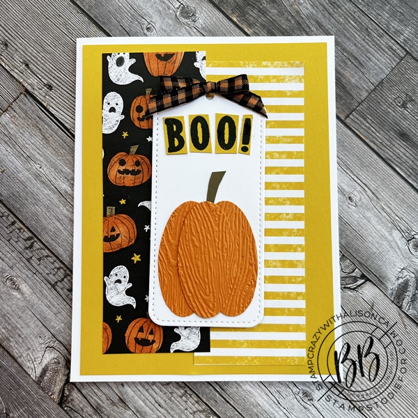 Out of the Box pumpkin boo! card Sunday Sketches Card SS025 
