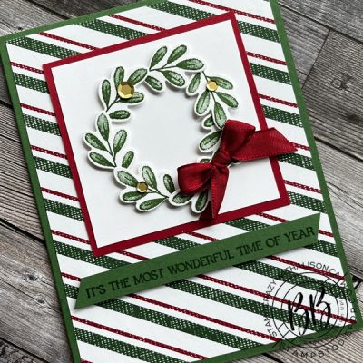 Border Buddy Sweet Christmas Suite card using the Candy Cane Stamp Set and Candy Canes Dies by Stampin’ Up!