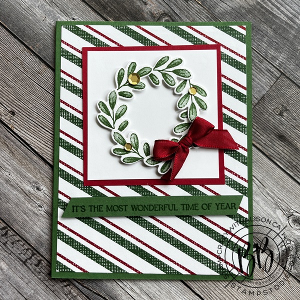 Border Buddy Sweet Christmas Suite card using the Candy Cane Stamp Set and Candy Canes Dies by Stampin’ Up!