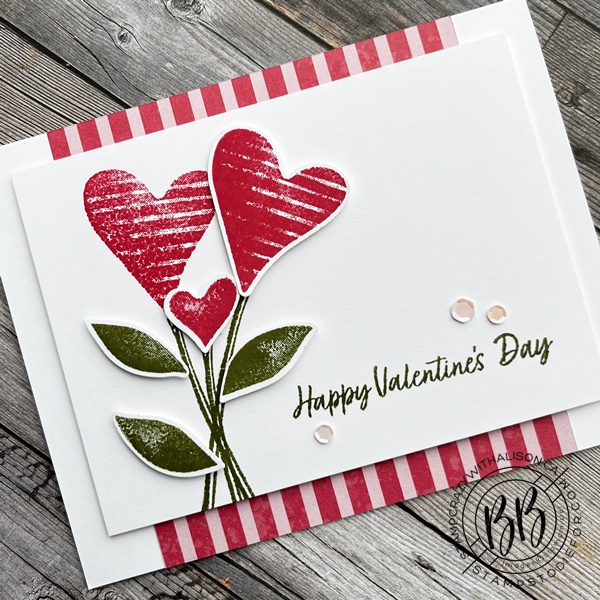 Happy Valentine's Day Card using Country Floral Lane Collection by Stampin' Up!