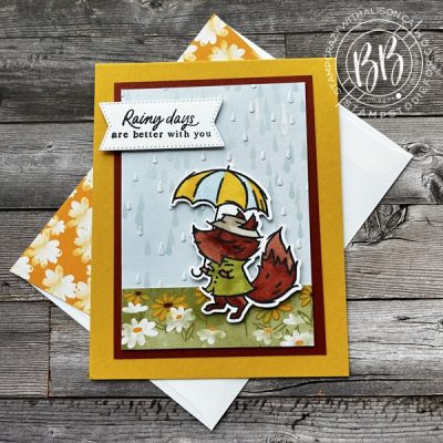 Playing in the Rain Stamp Set and Dies by Stampin’ Up! March Border Buddy PDF FREE Tutorial